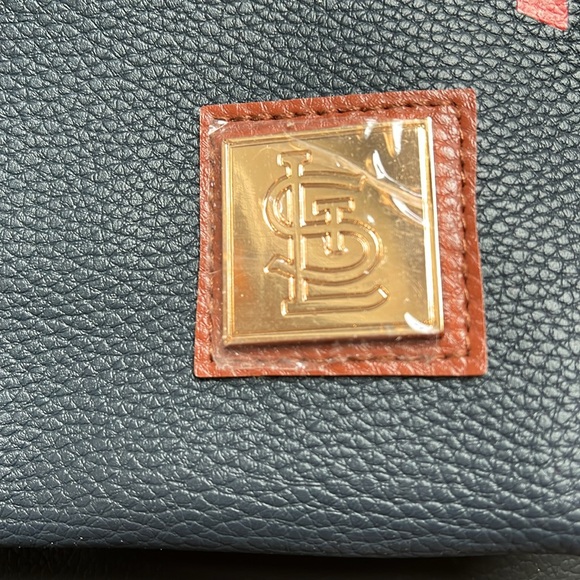 Leather St. Louis Cardinals purse with gold link chain. - Picture 2 of 2